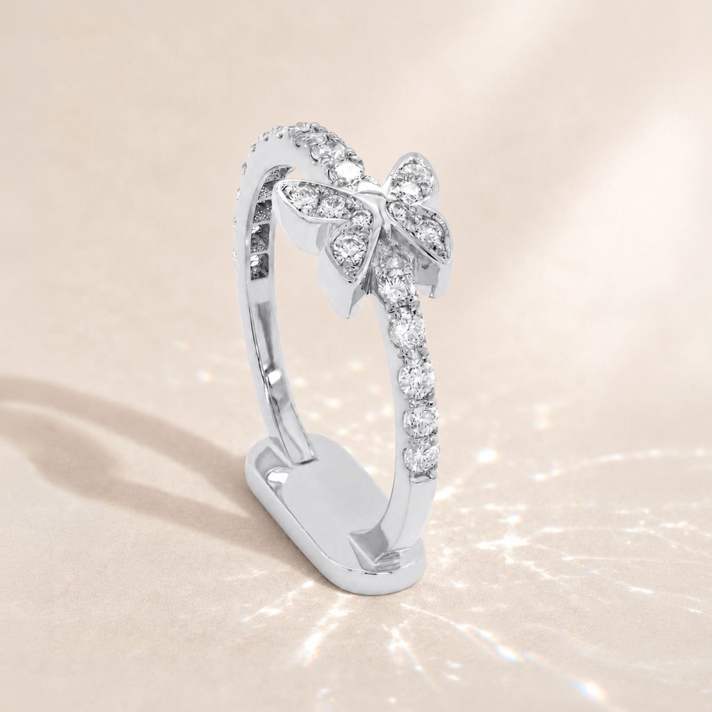 Bague Papillon pavé