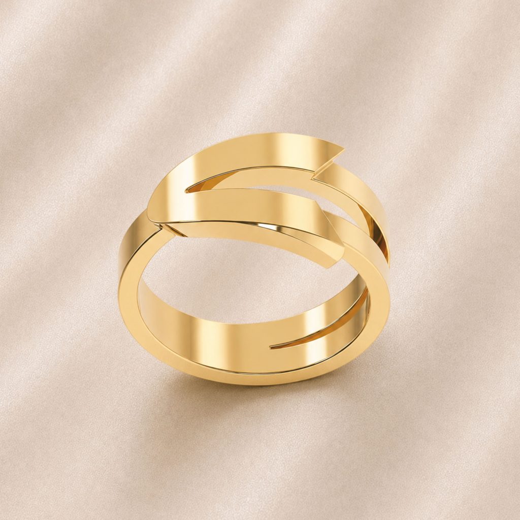 Alternative view of Bague Arrow Grand Modèle