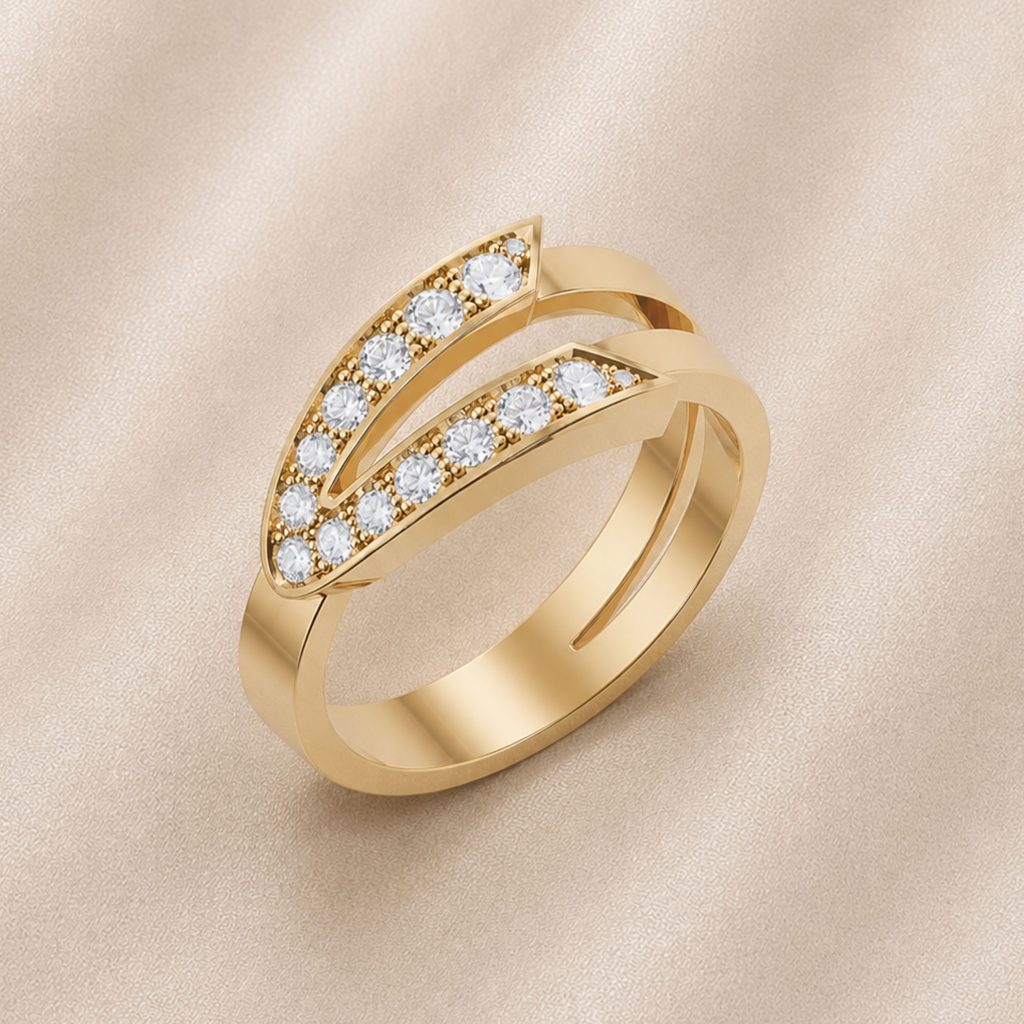 Bague Arrow Grand Modèle Diamants