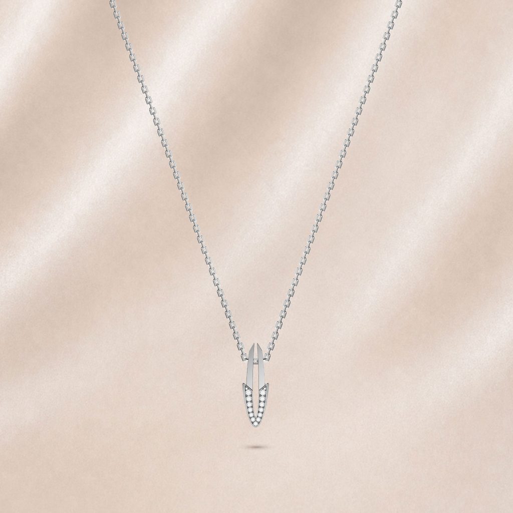 Alternative view of Pendentif Arrow Petit Modèle Or Diamants