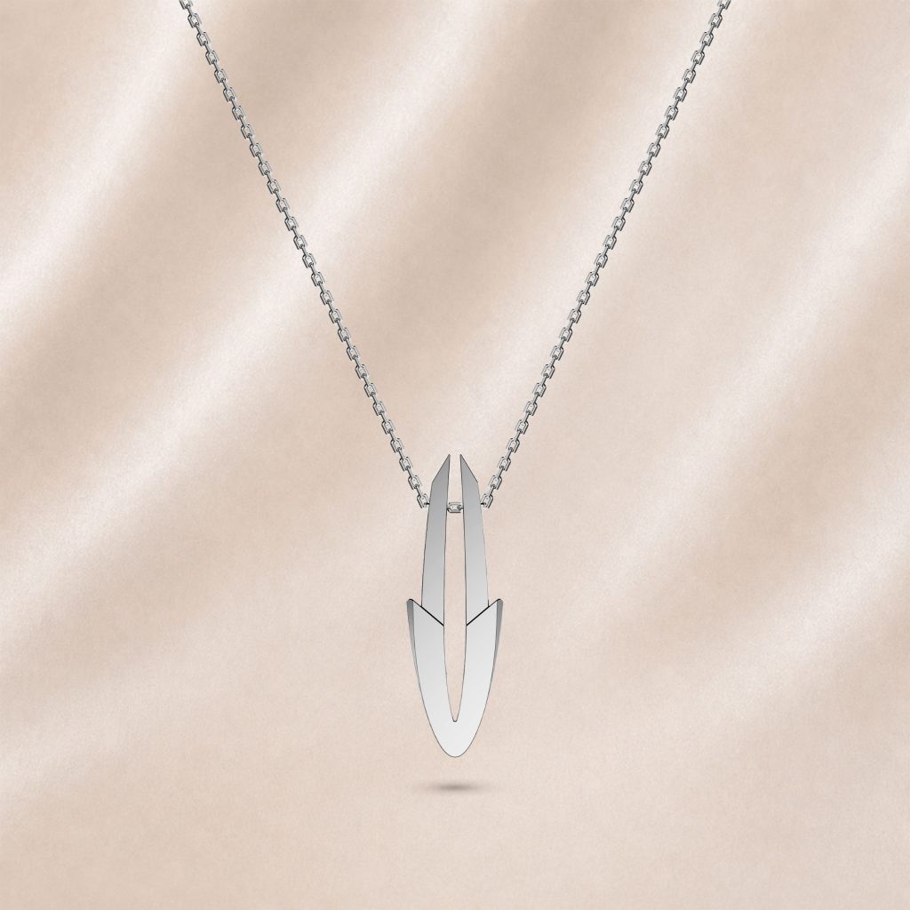 Alternative view of Pendentif Arrow Moyen Modèle Or