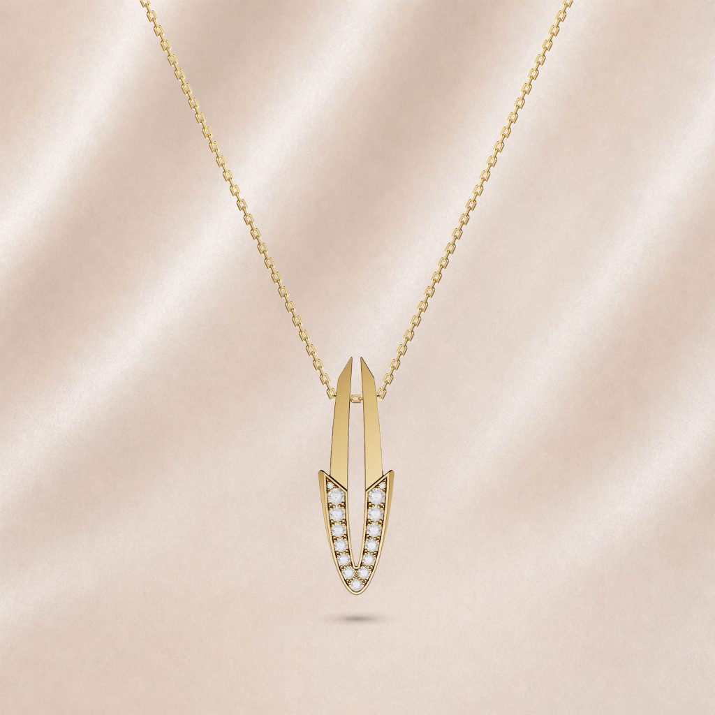 Pendentif Arrow Moyen Modèle Diamants