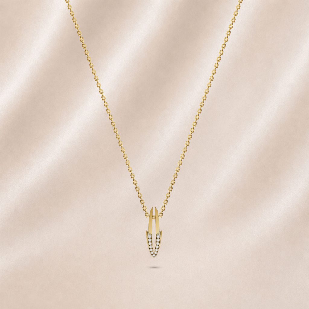 Pendentif Arrow Petit Modèle Or Diamants