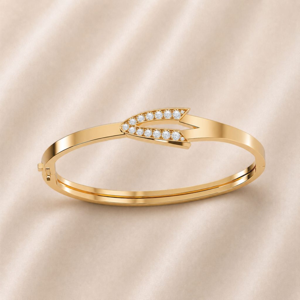 Alternative view of Bracelet Arrow Grand Modèle Diamants