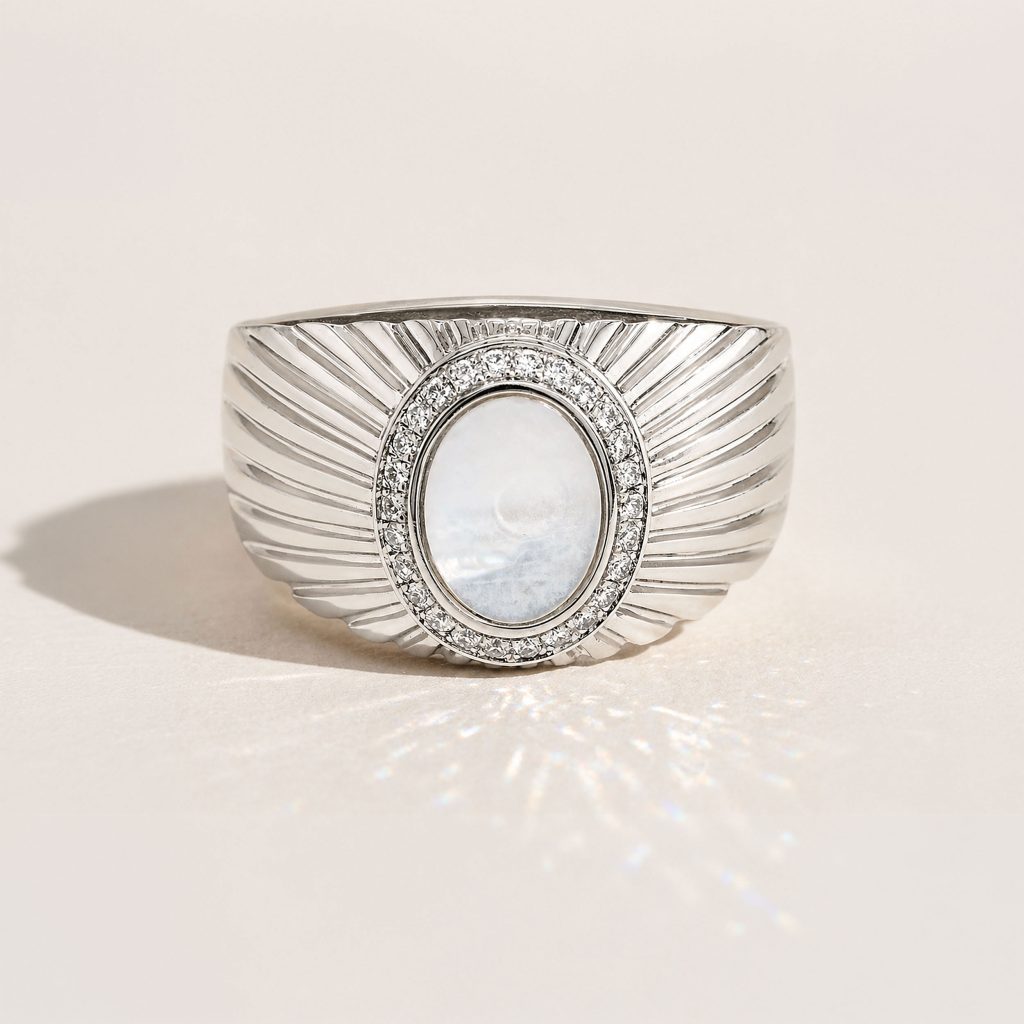 Alternative view of Bague Héritage nacre